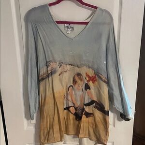 Storybook Knits Long Sleeve Shirt - Blue and Tan